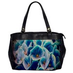 Hydrangeas Blossom Bloom Blue Oversize Office Handbag Front