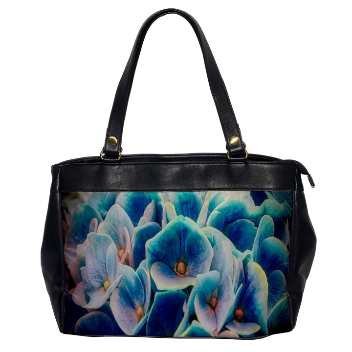 Hydrangeas Blossom Bloom Blue Oversize Office Handbag