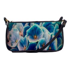 Hydrangeas Blossom Bloom Blue Shoulder Clutch Bag by Nexatart