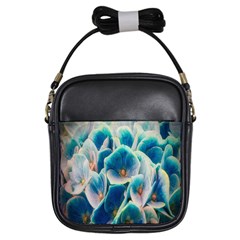 Hydrangeas Blossom Bloom Blue Girls Sling Bag by Nexatart