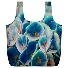 Hydrangeas Blossom Bloom Blue Full Print Recycle Bag (xl) by Nexatart