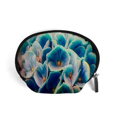 Hydrangeas Blossom Bloom Blue Accessory Pouch (small)