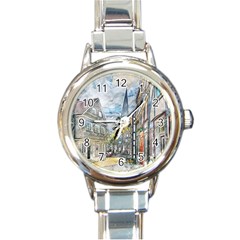 Altstadt Hattingen Ruhr Trail Round Italian Charm Watch by Nexatart