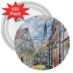 Altstadt Hattingen Ruhr Trail 3  Buttons (100 Pack) 