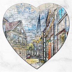 Altstadt Hattingen Ruhr Trail Jigsaw Puzzle (heart) by Nexatart