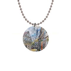 Altstadt Hattingen Ruhr Trail 1  Button Necklace by Nexatart