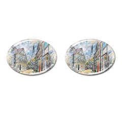 Altstadt Hattingen Ruhr Trail Cufflinks (oval) by Nexatart