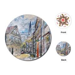 Altstadt Hattingen Ruhr Trail Playing Cards (round) by Nexatart