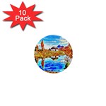 Lake Chalet Mountain Art 1  Mini Buttons (10 pack)  Front