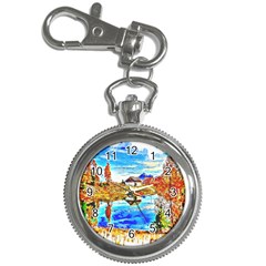 Lake Chalet Mountain Art Key Chain Watches by Nexatart