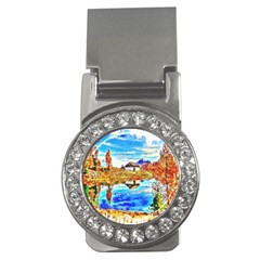 Lake Chalet Mountain Art Money Clips (cz)  by Nexatart