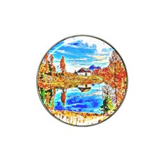 Lake Chalet Mountain Art Hat Clip Ball Marker