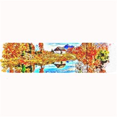 Lake Chalet Mountain Art Large Bar Mats by Nexatart