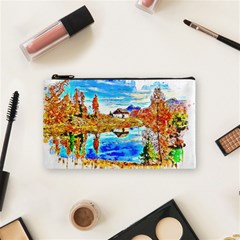 Lake Chalet Mountain Art Cosmetic Bag (small)