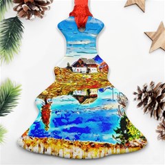 Lake Chalet Mountain Art Ornament (christmas Tree) 