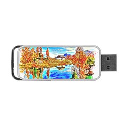 Lake Chalet Mountain Art Portable Usb Flash (two Sides) by Nexatart