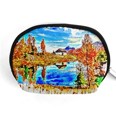 Lake Chalet Mountain Art Accessory Pouch (medium) by Nexatart