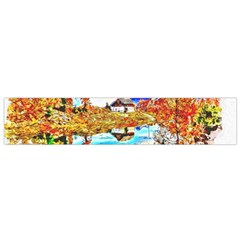 Lake Chalet Mountain Art Small Flano Scarf