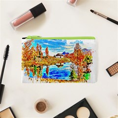 Lake Chalet Mountain Art Cosmetic Bag (xs)