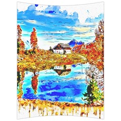 Lake Chalet Mountain Art Back Support Cushion by Nexatart