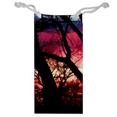 Fall Sunset Through The Trees Jewelry Bag