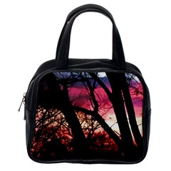 Fall Sunset Through The Trees Classic Handbag (one Side)