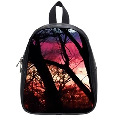 Fall Sunset Through The Trees School Bag (small)