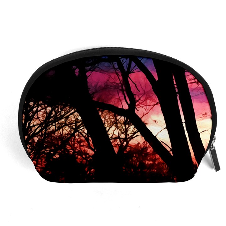 Fall Sunset Through The Trees Accessory Pouch (Large)