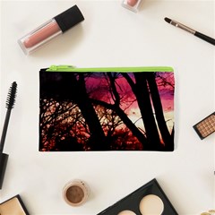 Fall Sunset Through The Trees Cosmetic Bag (xs)