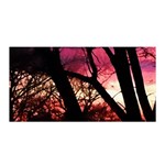 Fall Sunset Through The Trees Satin Wrap Front