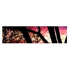 Fall Sunset Through The Trees Satin Scarf (oblong)