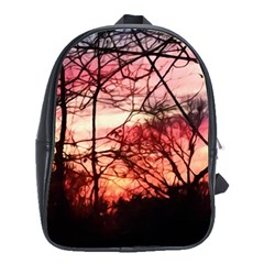 October Sunset School Bag (large) by bloomingvinedesign