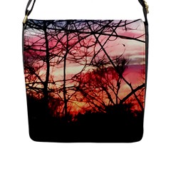 October Sunset Flap Closure Messenger Bag (l)