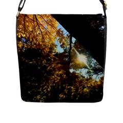 Fall Yellow Swirly Sunlight Flap Closure Messenger Bag (l) by bloomingvinedesign