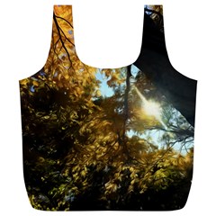 Fall Yellow Swirly Sunlight Full Print Recycle Bag (xl) by bloomingvinedesign