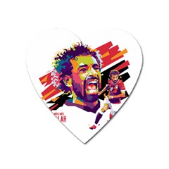 Mo Salah The Egyptian King Heart Magnet by 2809604