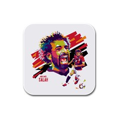 Mo Salah The Egyptian King Rubber Square Coaster (4 Pack)  by 2809604