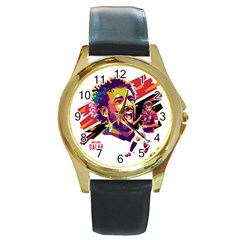 Mo Salah The Egyptian King Round Gold Metal Watch by 2809604