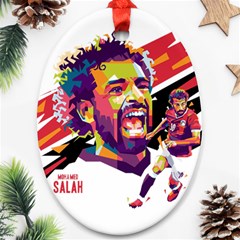 Mo Salah The Egyptian King Ornament (oval) by 2809604