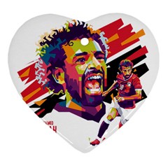 Mo Salah The Egyptian King Ornament (heart) by 2809604