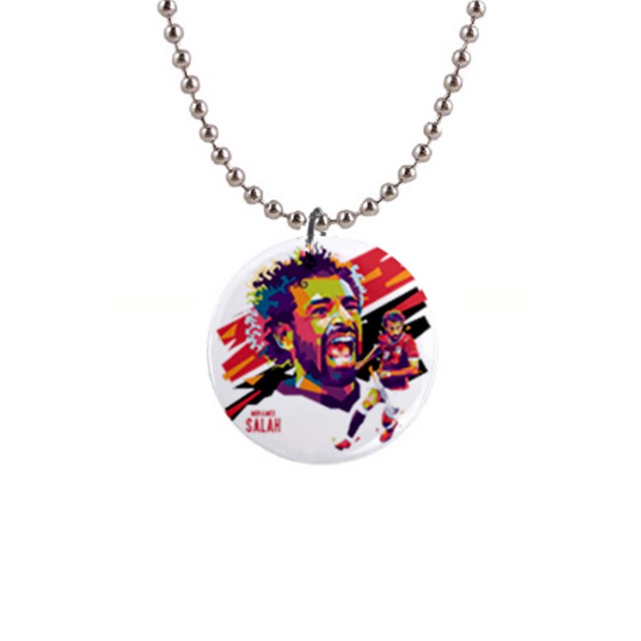 Mo Salah the egyptian king 1  Button Necklace