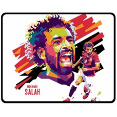 Mo Salah The Egyptian King Fleece Blanket (medium)  by 2809604