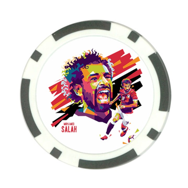 Mo Salah the egyptian king Poker Chip Card Guard (10 pack)