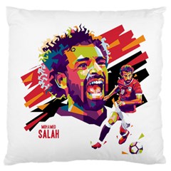 Mo Salah The Egyptian King Large Flano Cushion Case (two Sides)