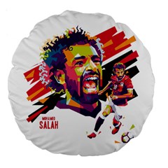 Mo Salah The Egyptian King Large 18  Premium Flano Round Cushions by 2809604