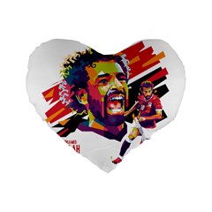 Mo Salah The Egyptian King Standard 16  Premium Flano Heart Shape Cushions by 2809604