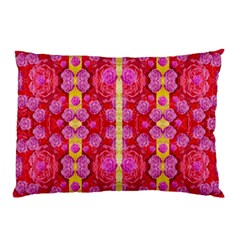 Roses And Butterflies On Ribbons As A Gift Of Love Pillow Case