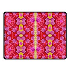 Roses And Butterflies On Ribbons As A Gift Of Love Fleece Blanket (small) by pepitasart