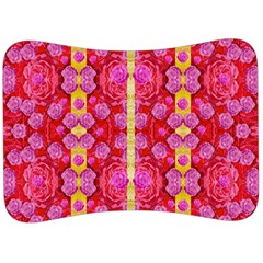 Roses And Butterflies On Ribbons As A Gift Of Love Velour Seat Head Rest Cushion by pepitasart