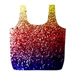 Rainbow Glitter Graphic Full Print Recycle Bag (L) Back